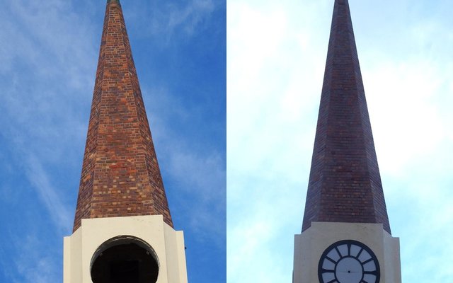 Die “gapende wond” wat onlangs met ‘n horlosie-gesig gevul is, met die wysers wat nog kort